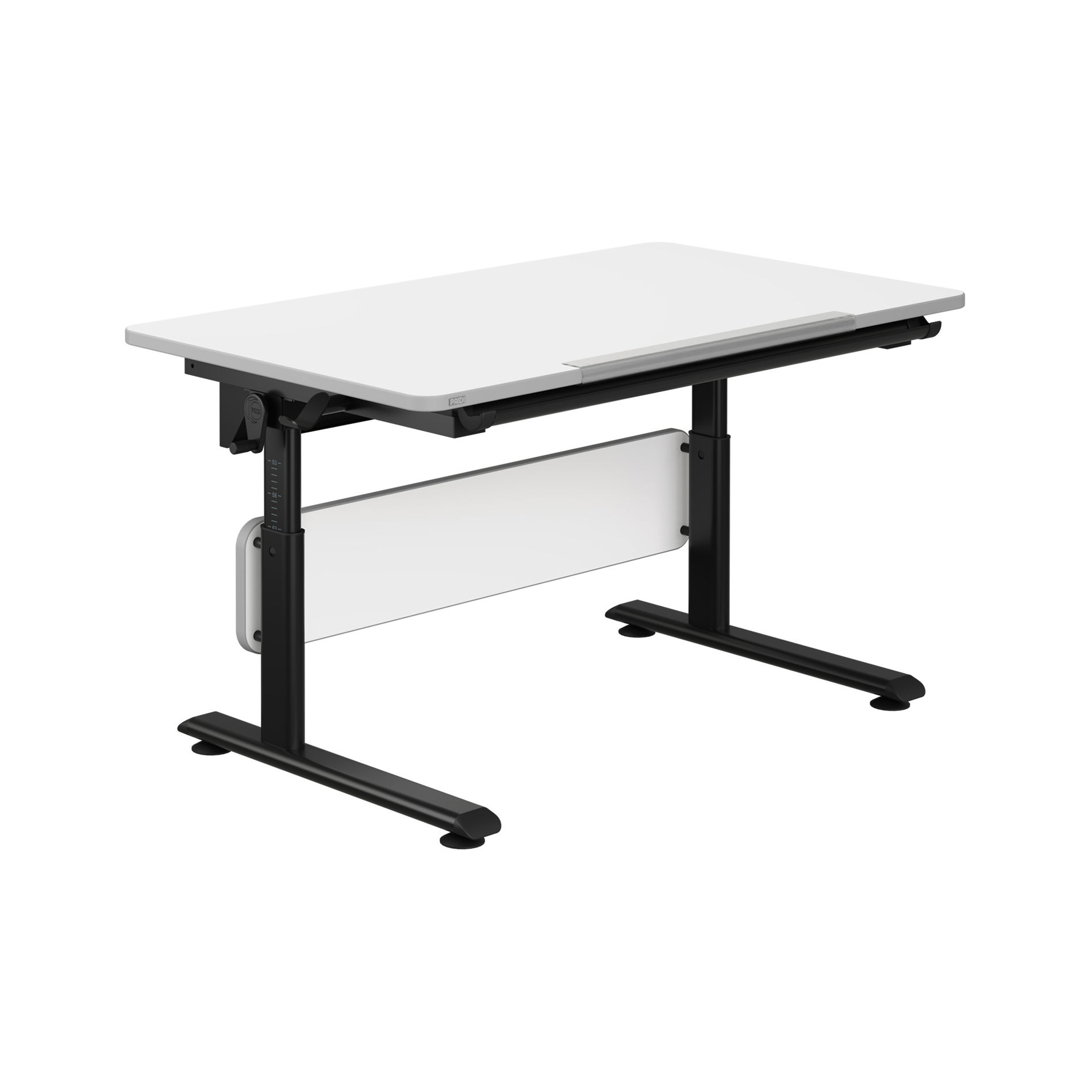 Diego Schreibtisch in schwarz/Kreideweiß, B 120 cm