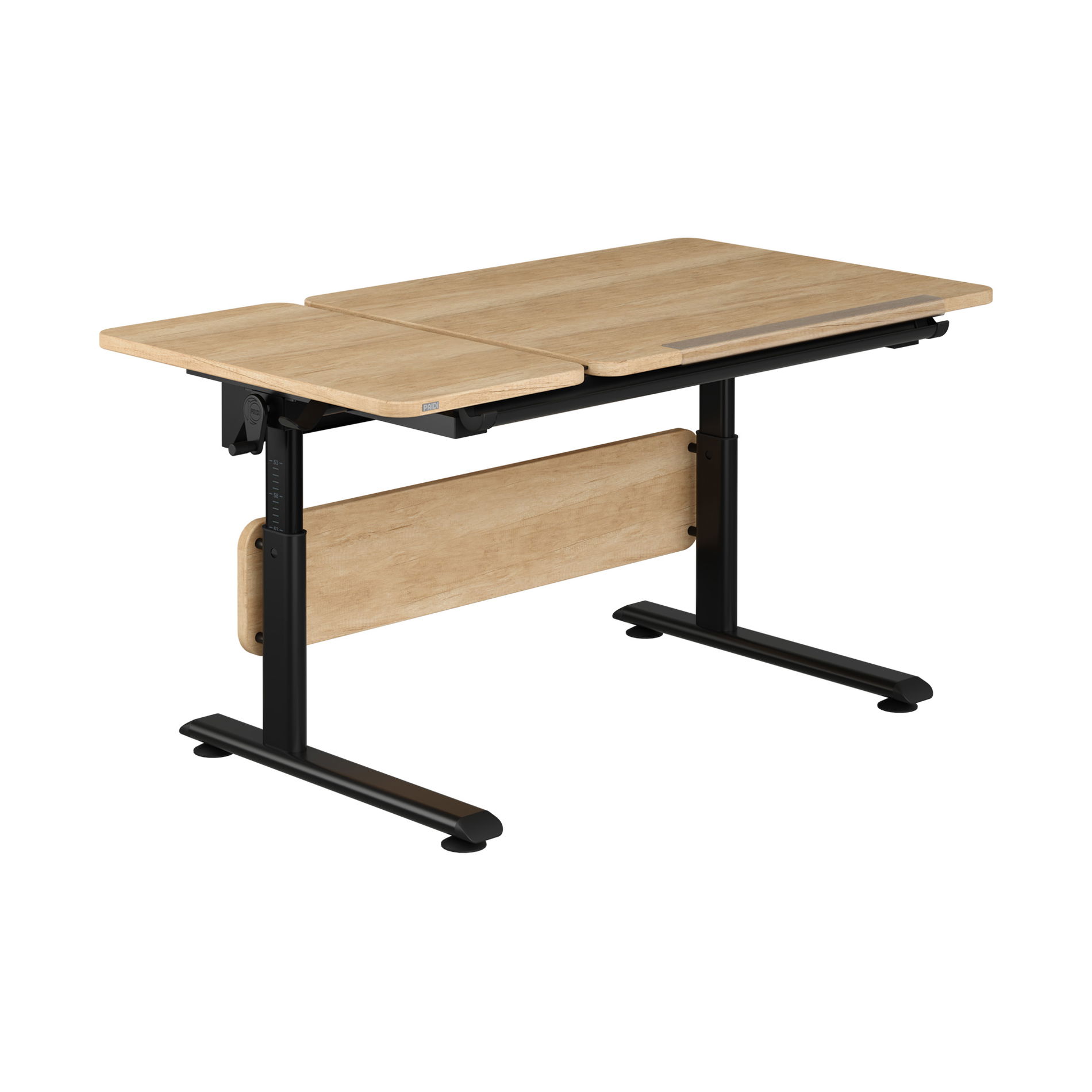 Diego GT Schreibtisch in schwarz/Eiche-Nebraska, B 130 cm