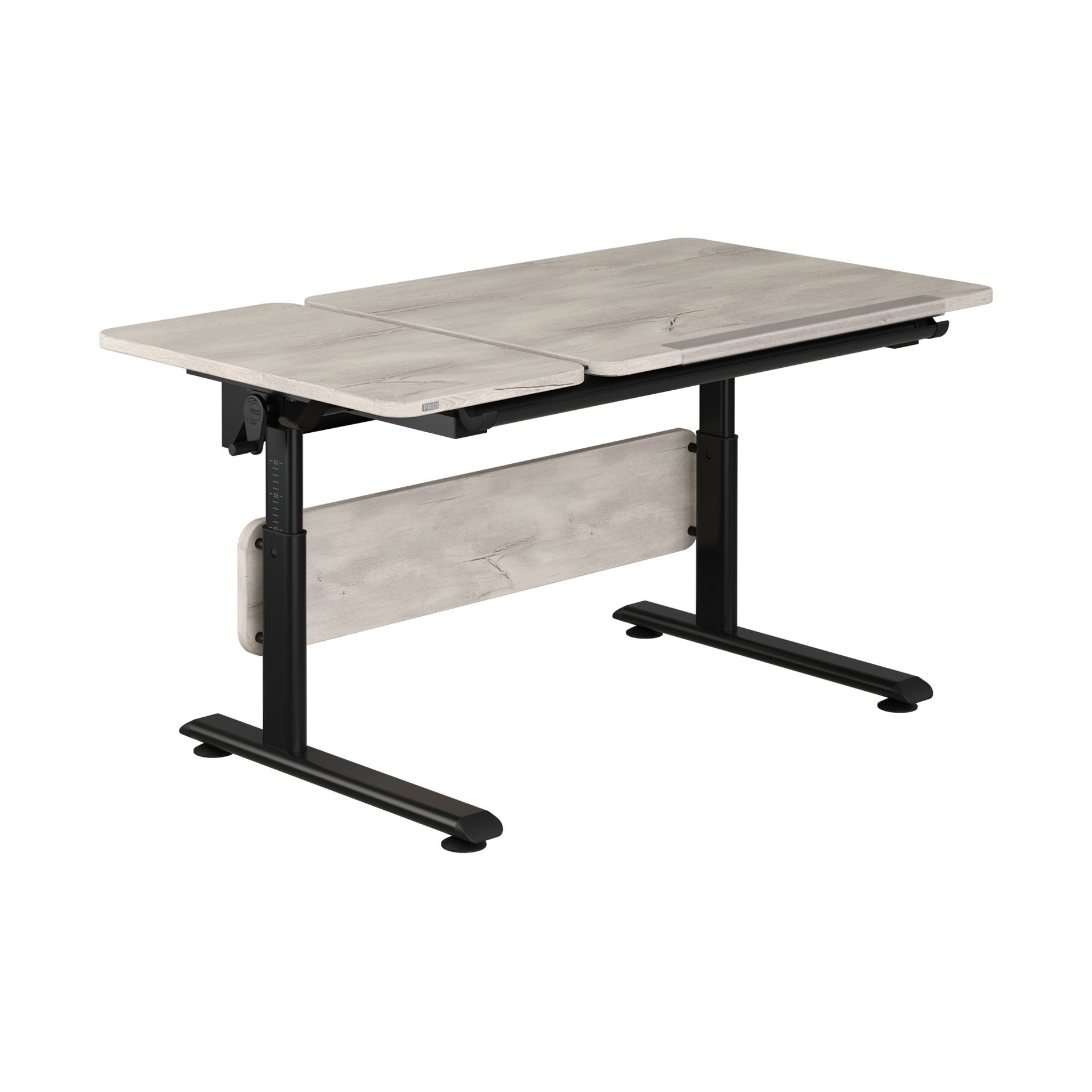 Diego GT Schreibtisch in schwarz/Eiche-Nautik, B 130 cm