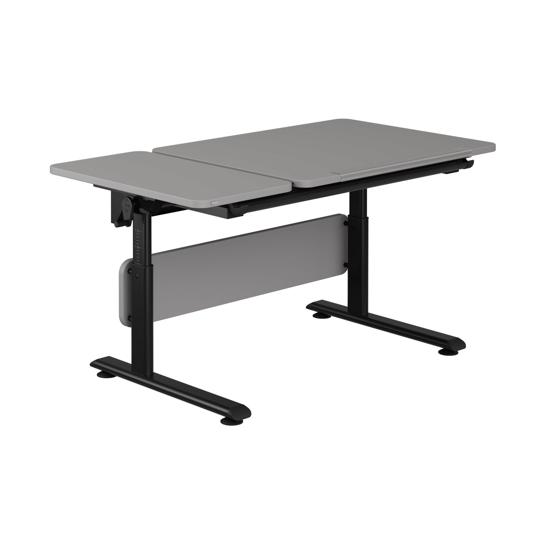 Diego GT Schreibtisch in schwarz/Schiefergrau, B 130 cm