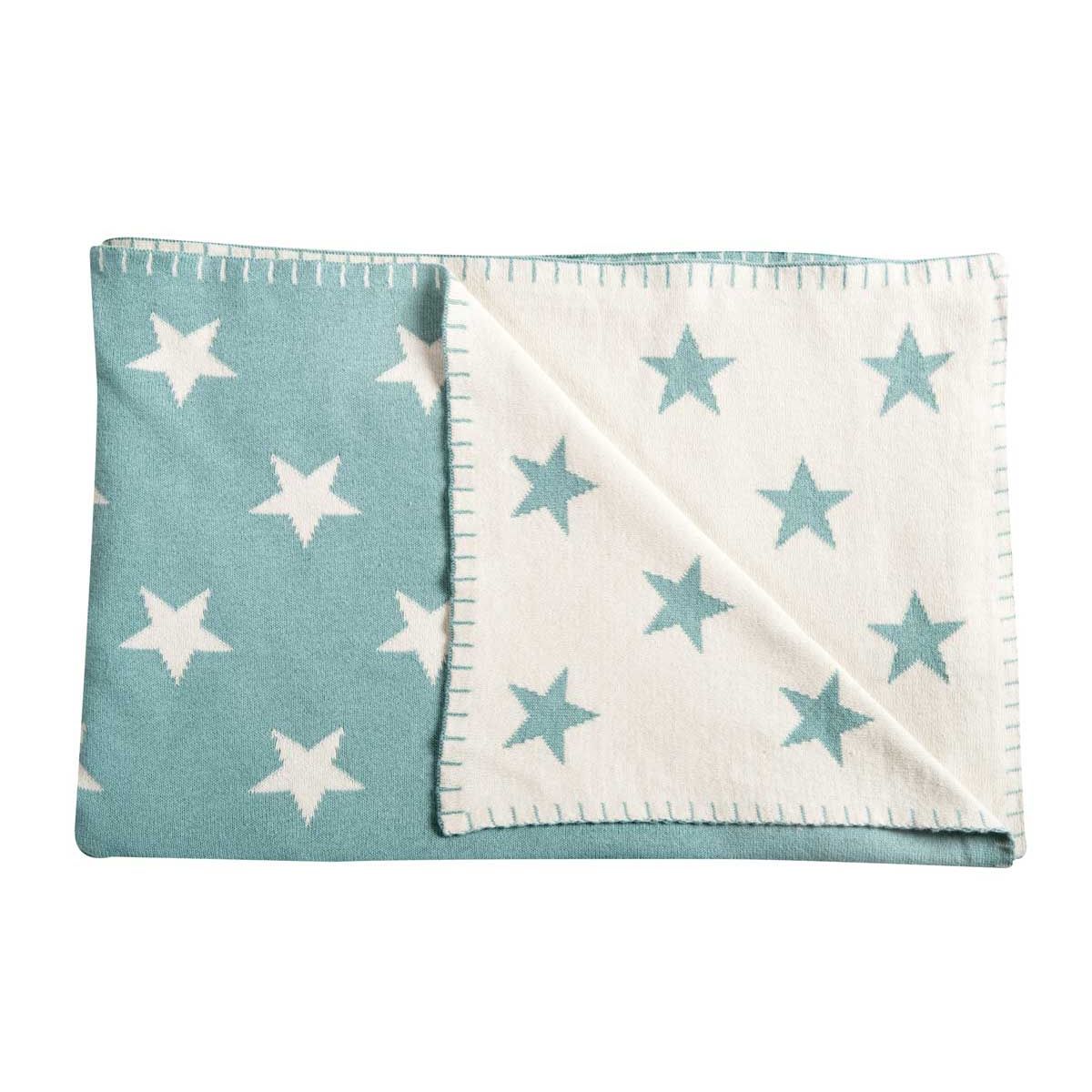 Schardt Kuscheldecke Big Star mint 95x120 Schmusedecke - 100% Baumwolle