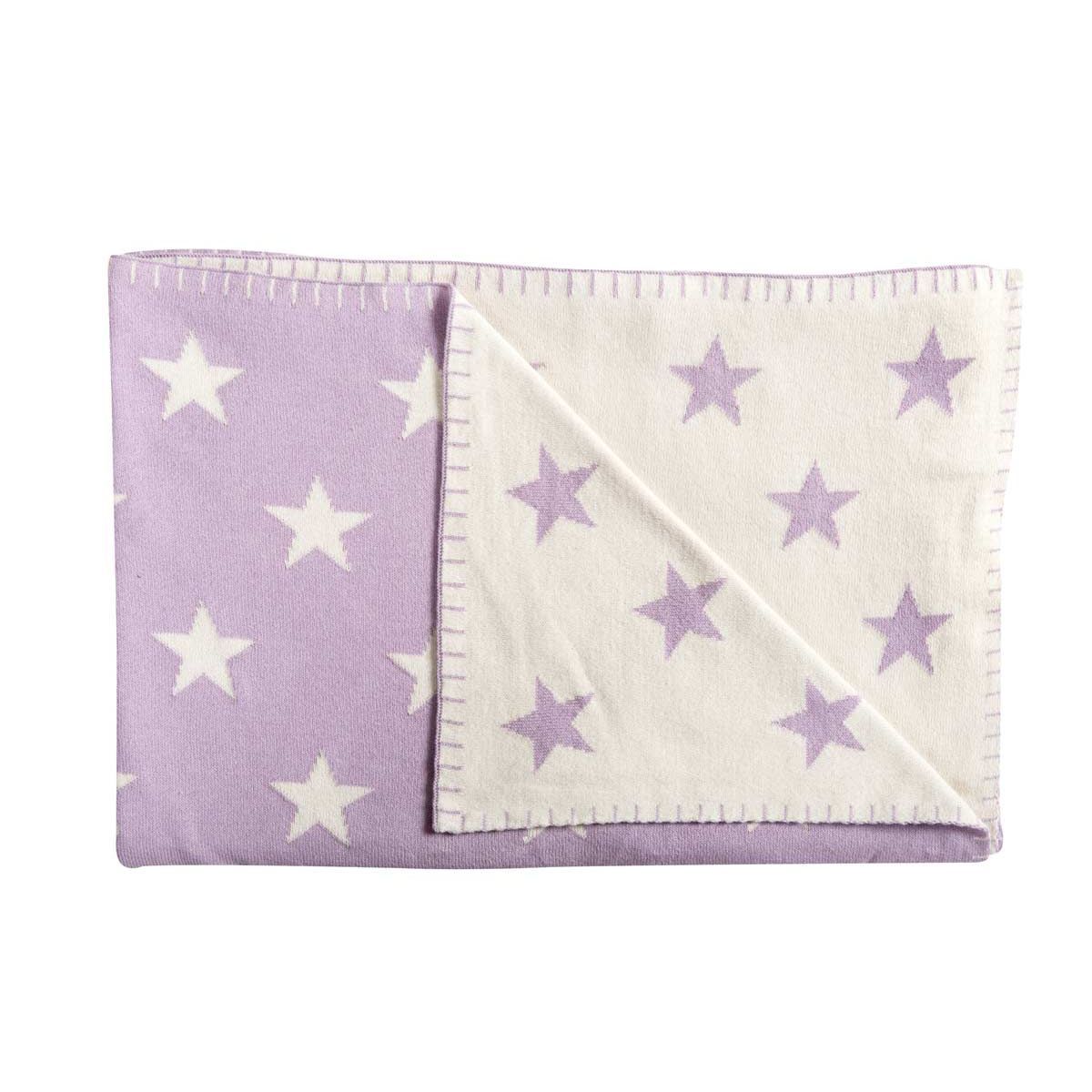 Schardt Kuscheldecke Big Star lila 95x120 Schmusedecke - 100% Baumwolle
