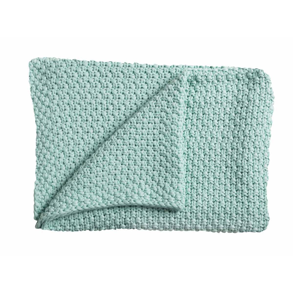 Schardt Strickdecke mint 75x100 cm Tagesdecke - 100% Baumwolle