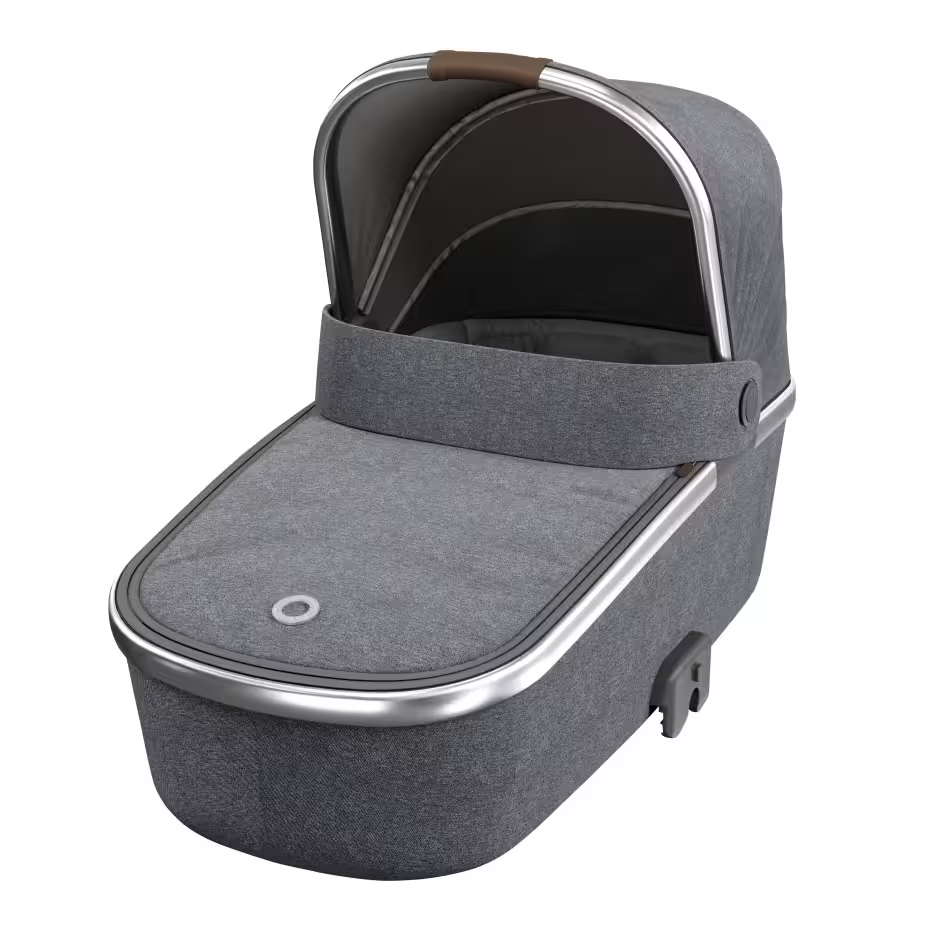 Maxi-Cosi Oria Babywanne Luxe Twillic Grey Fr (Chrome Rim, brown leather)