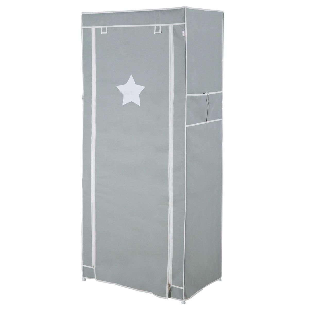 roba little stars textil-kleiderschrank m steckbarer stoffschrank