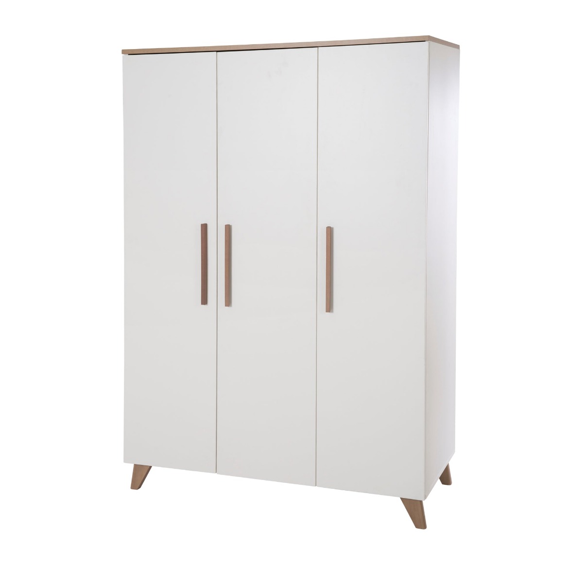 Roba Ole Kleiderschrank 3-türig Weiß/Eiche Dekor