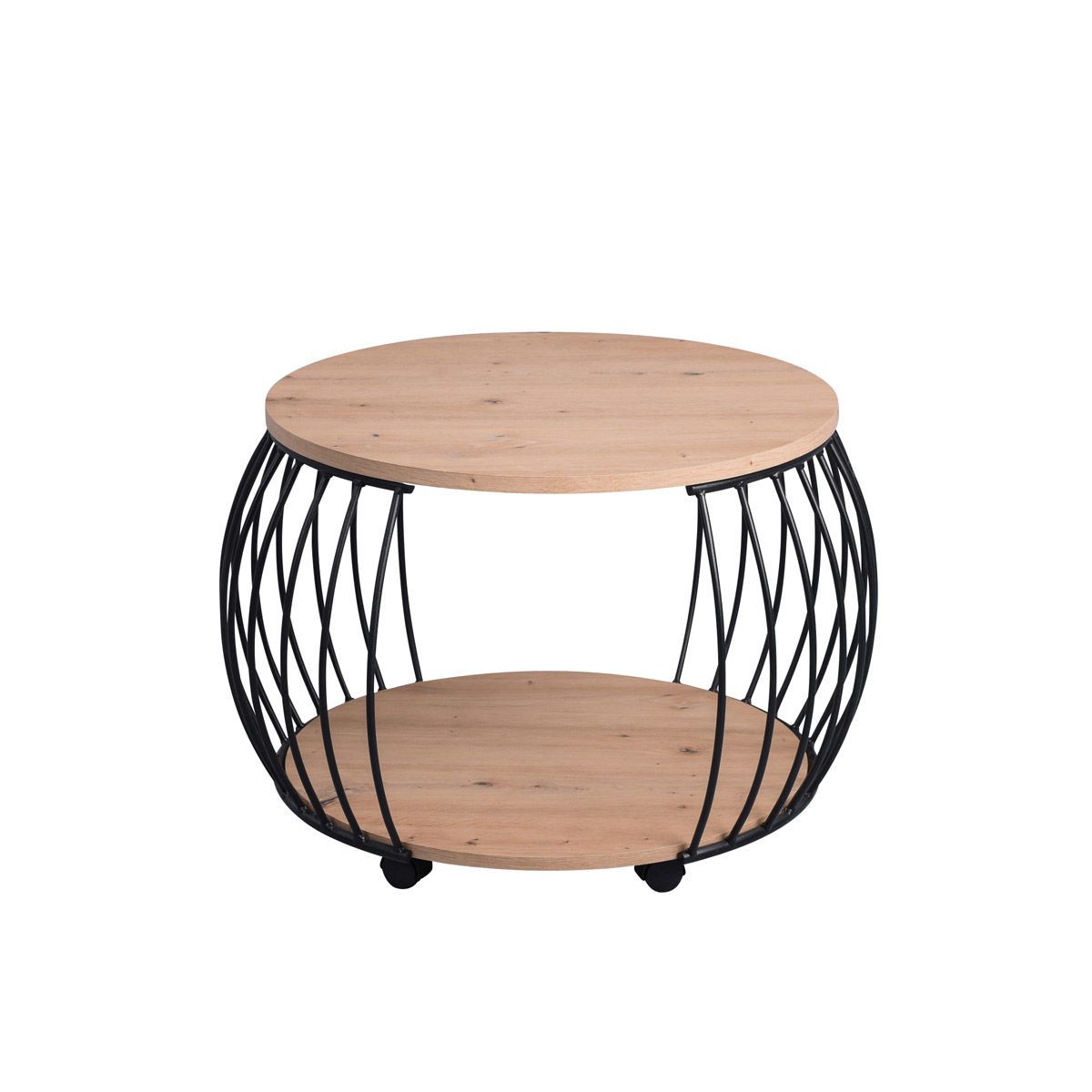HomeTrends4You Couchtisch Peking 1 Durchmesser 60 cm | Dekor Artisaneiche