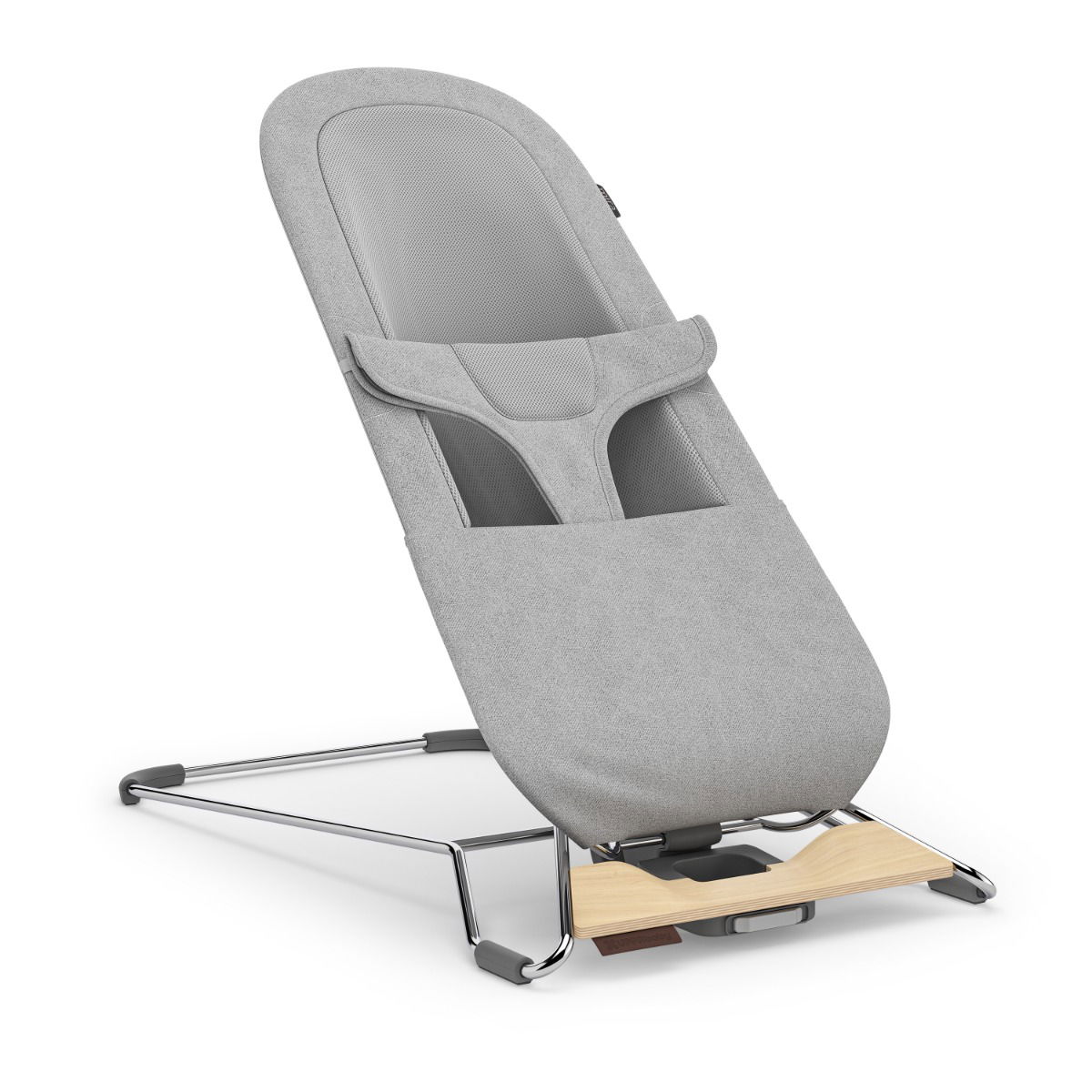 UPPABaby Mira 2in1 Babywippe und Sitz Stella - Grau-Melange | Silberner Rahmen | Birkenholz