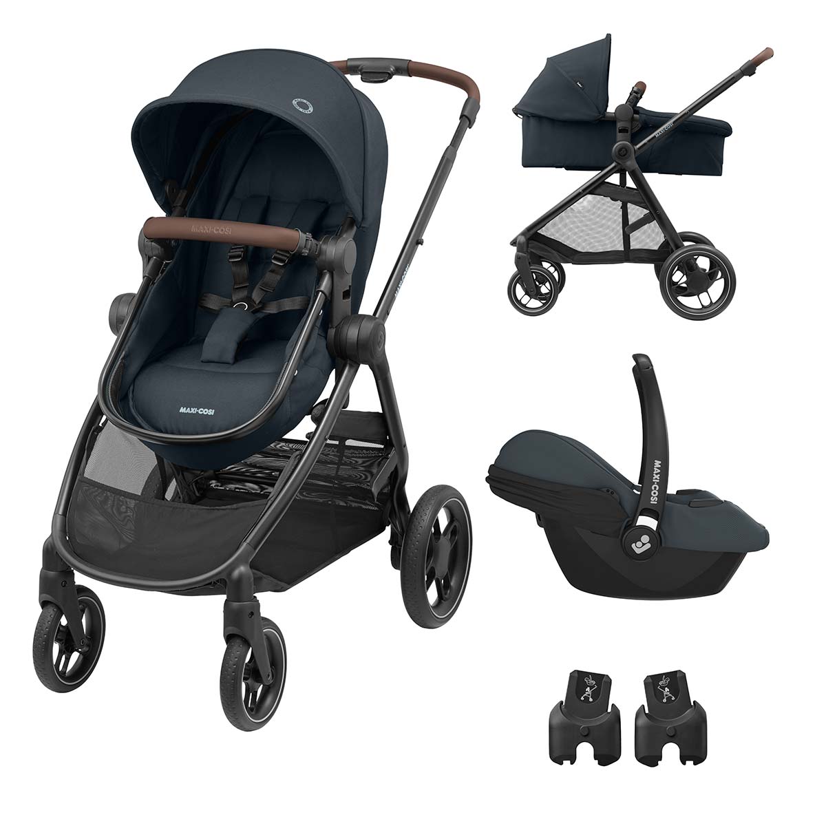 Maxi-Cosi Zelia3 Kinderwagen Set Essential Graphite ab Geburt bis ca 4 Jahre nutzbar