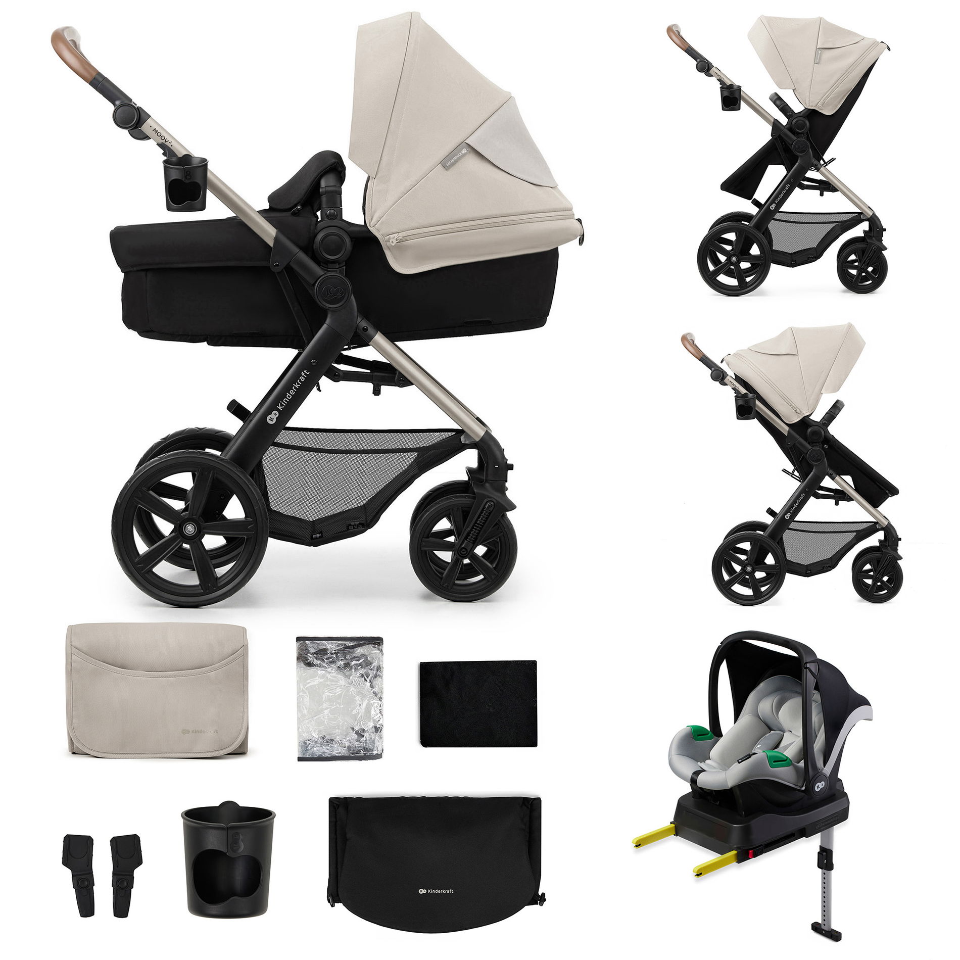 Kinderkraft MOOV 2 4in1 Kinderwagen Moonlight Grey