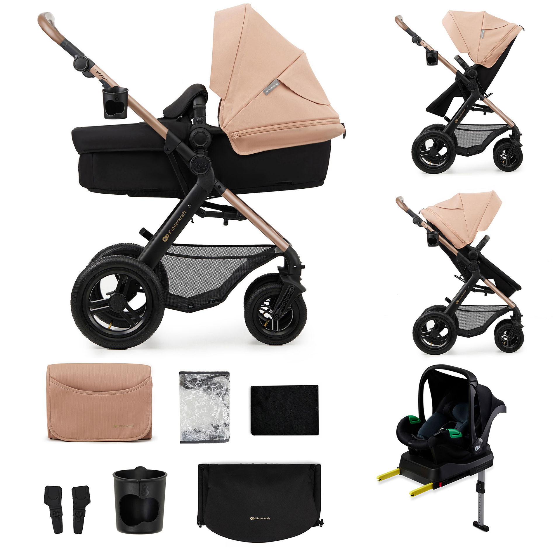 Kinderkraft MOOV 2 Air 4in1 Kinderwagen Sand Beige