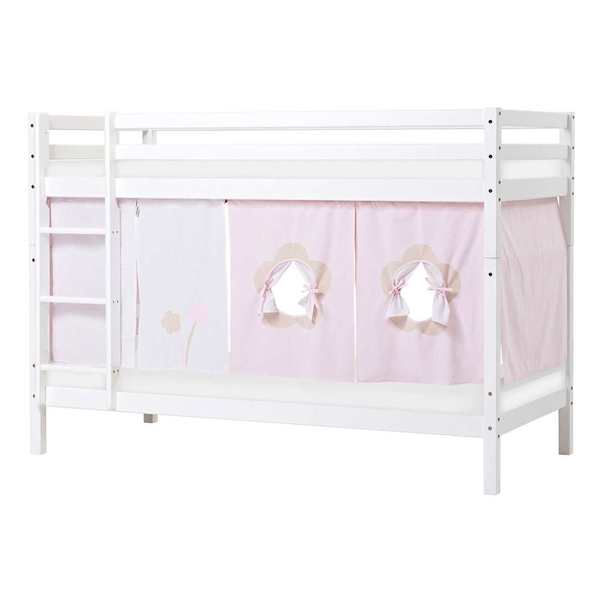 BUNDLE ECO Dream Etagenbett 90x200 cm mit FAIRYTALE FLOWER Vorhang und ECO Dream-Matratze