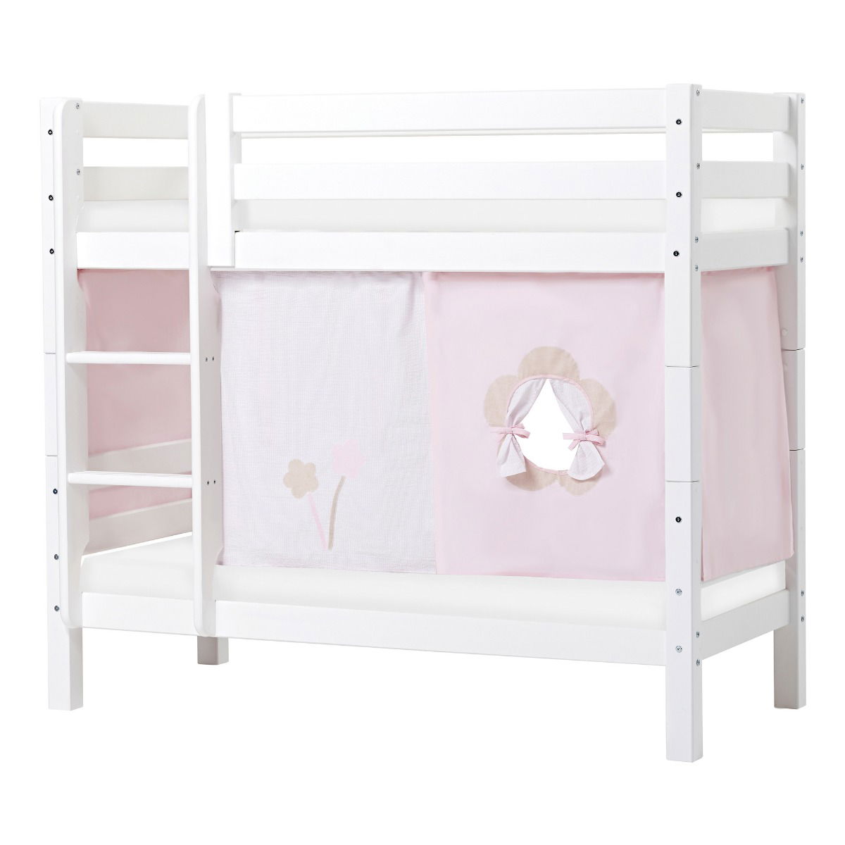 BUNDLE ECO Luxury Etagenbett 70x160 cm mit FAIRYTALE FLOWER-Vorhang und ECO Luxury Matratze