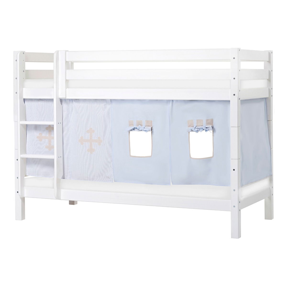 BUNDLE ECO Luxury Etagenbett 90x200 cm mit FAIRYTALE KNIGHT-Vorhang und ECO Luxury Matratze