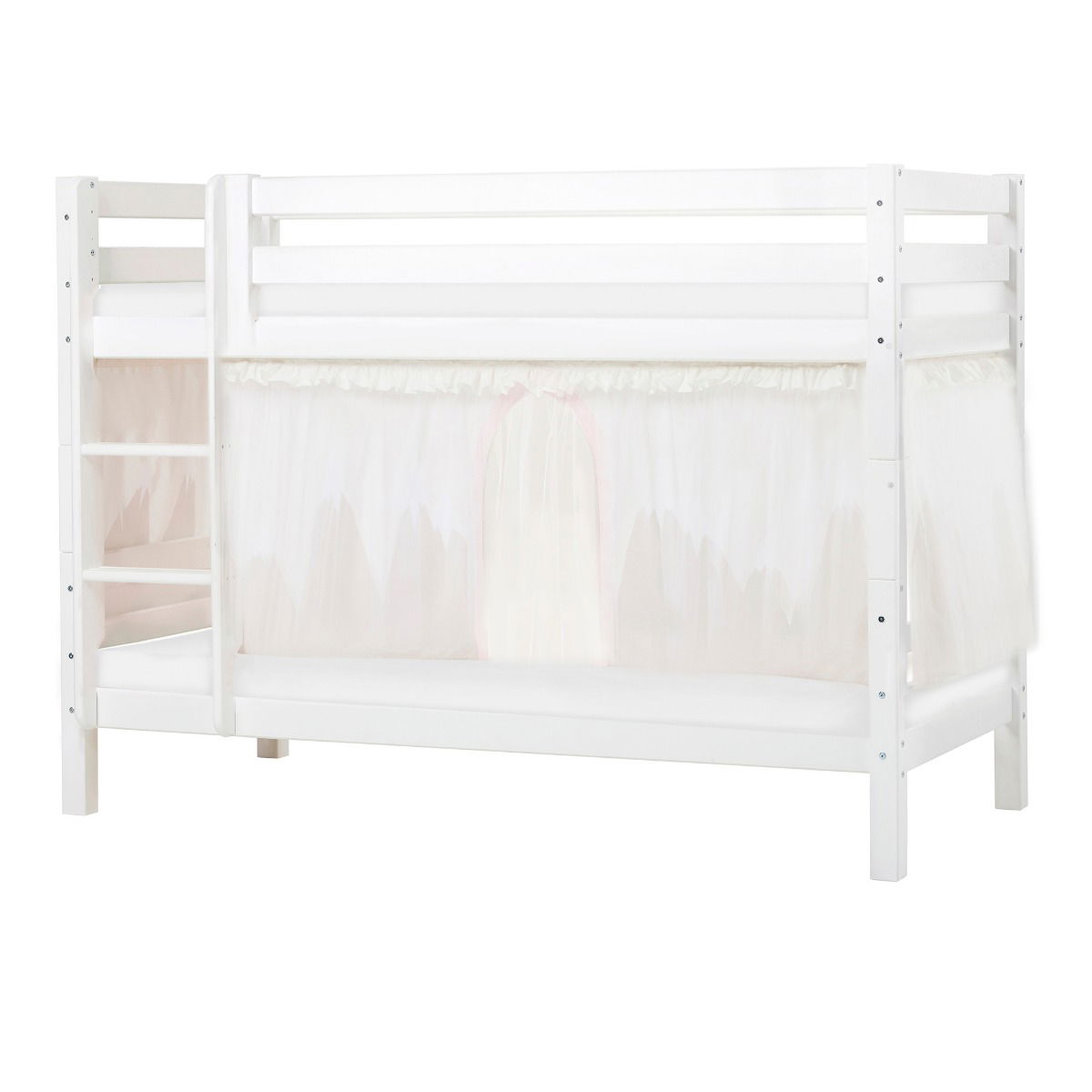 BUNDLE ECO Luxury Etagenbett 90x200 cm mit WINTER WONDERLAND Vorhang und ECO Luxury Matratze