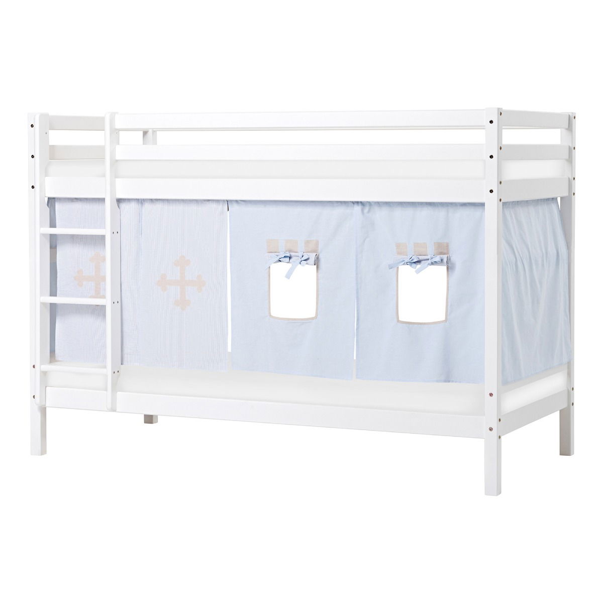 BUNDLE ECO Dream Etagenbett 90x200 cm (nicht teilbar) mit FAIRYTALE KNIGHT Vorhang und ECO Dream-Matratze
