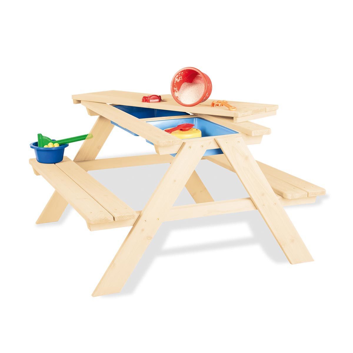 Pinolino Kindersitzgarnitur Matsch-Nicki für 4 Sitzgruppe Fichte massiv, unbehandelt