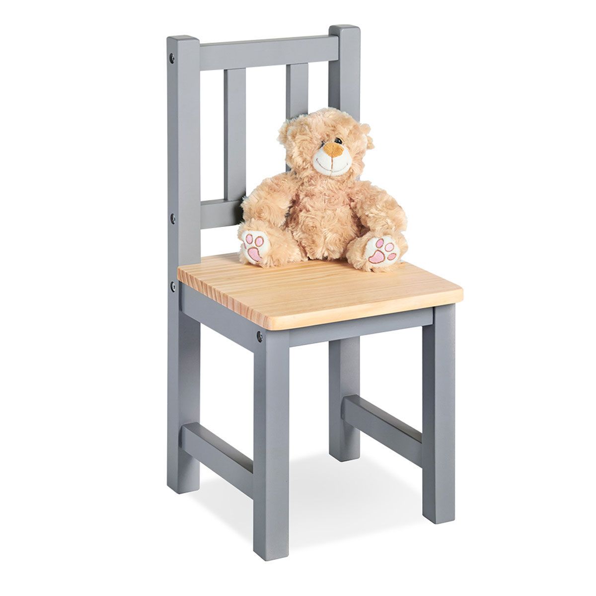 Pinolino Kinderstuhl Fenna grau/natur Kiefer massiv - zum Toppreis