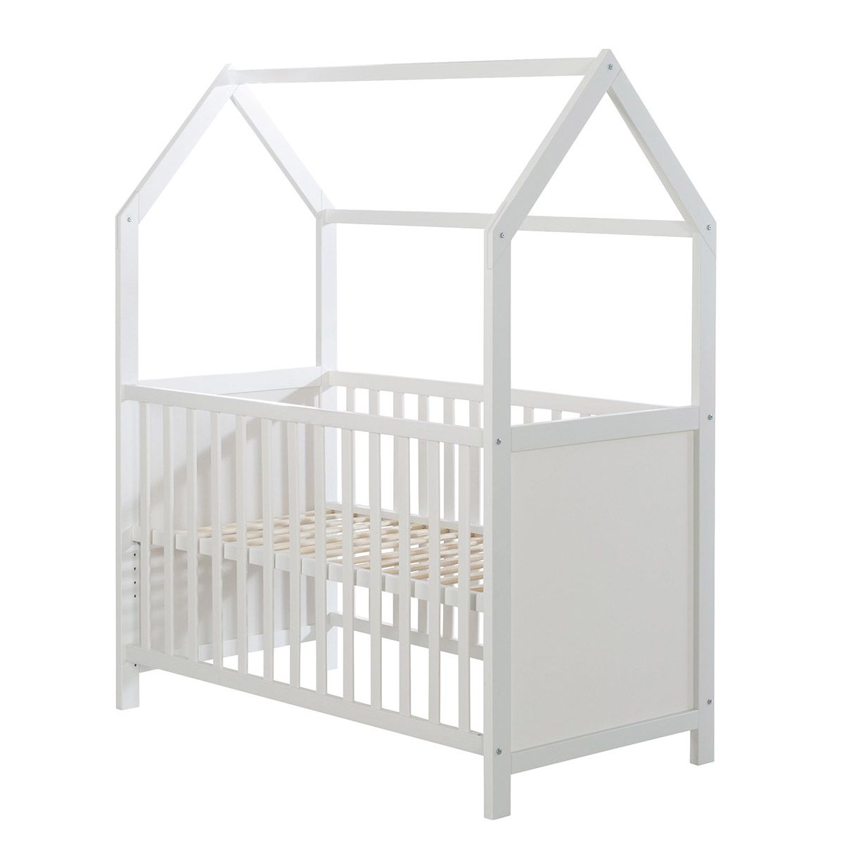 Roba Hausbett 60x120 cm weiß umbaubar zum Beistellbett