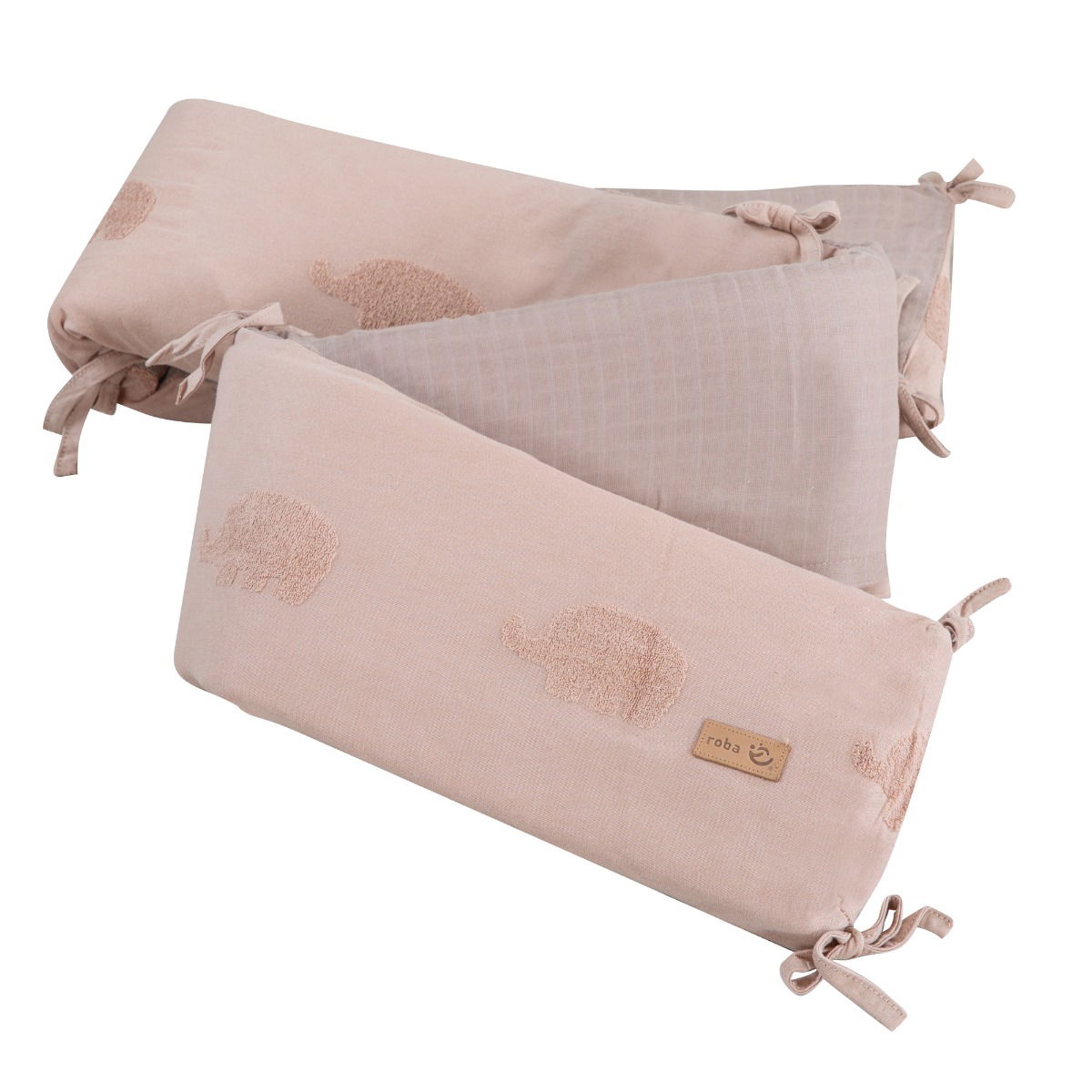 Roba Nestchen für Babybetten 60x120cm/70x140cm - Lil Elephant earth brown