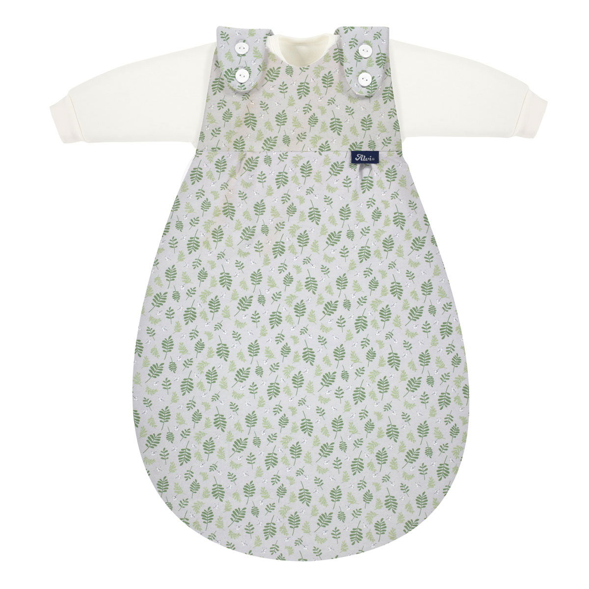 Alvi Baby Mäxchen BIO-Baumwoll-Jersey Drifting Leaves - 3-tlg. Schlafsack - Größe wählen
