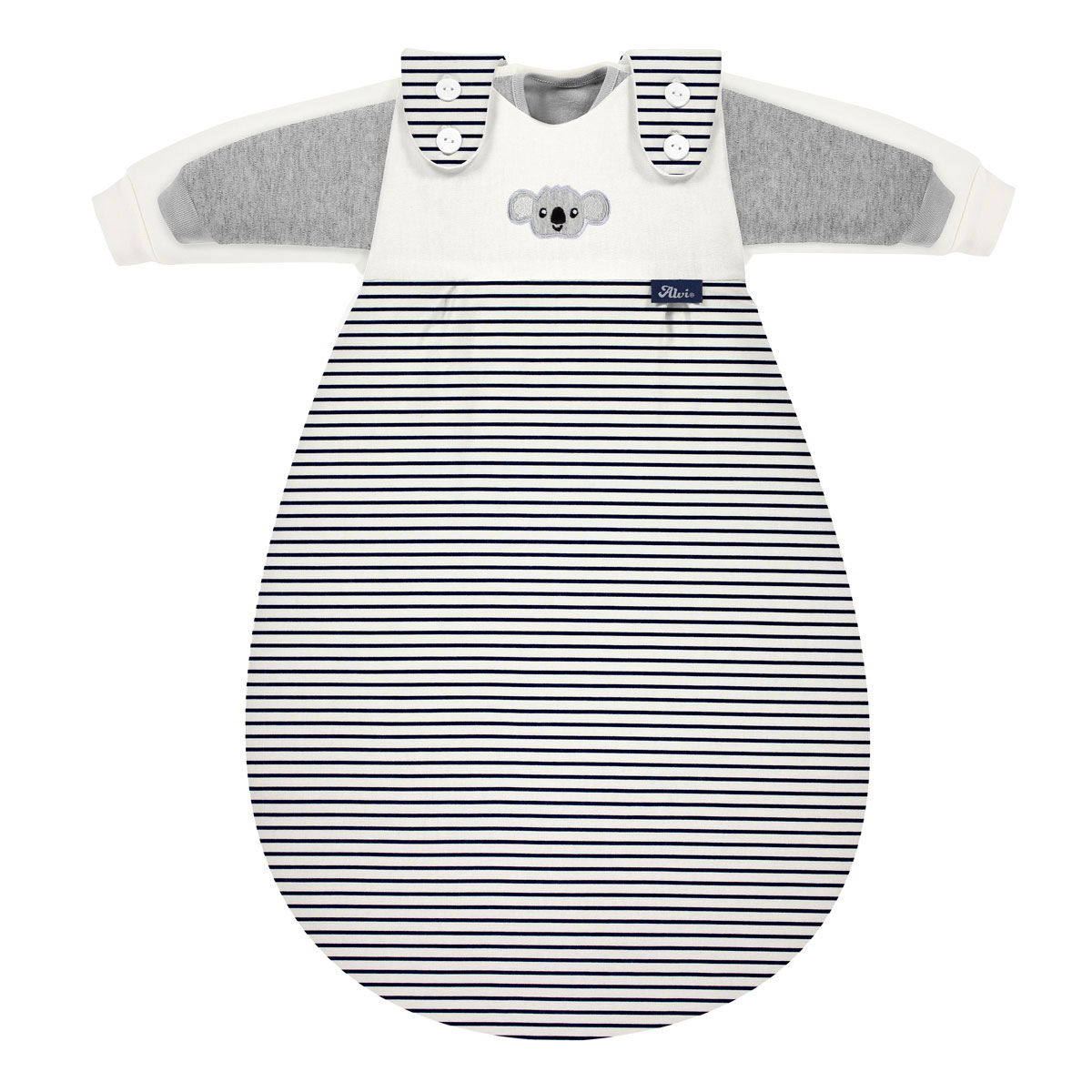 Alvi Baby Mäxchen BIO-Baumwoll-Jersey Ringlets Koala navy - 3-tlg. - Größe wählen