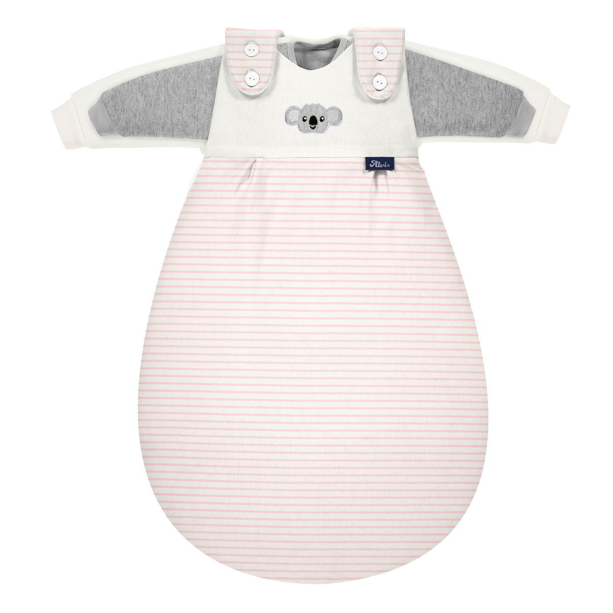 Alvi Baby Mäxchen BIO-Baumwoll-Jersey Ringlets Koala rosé - 3-tlg. - Größe wählen
