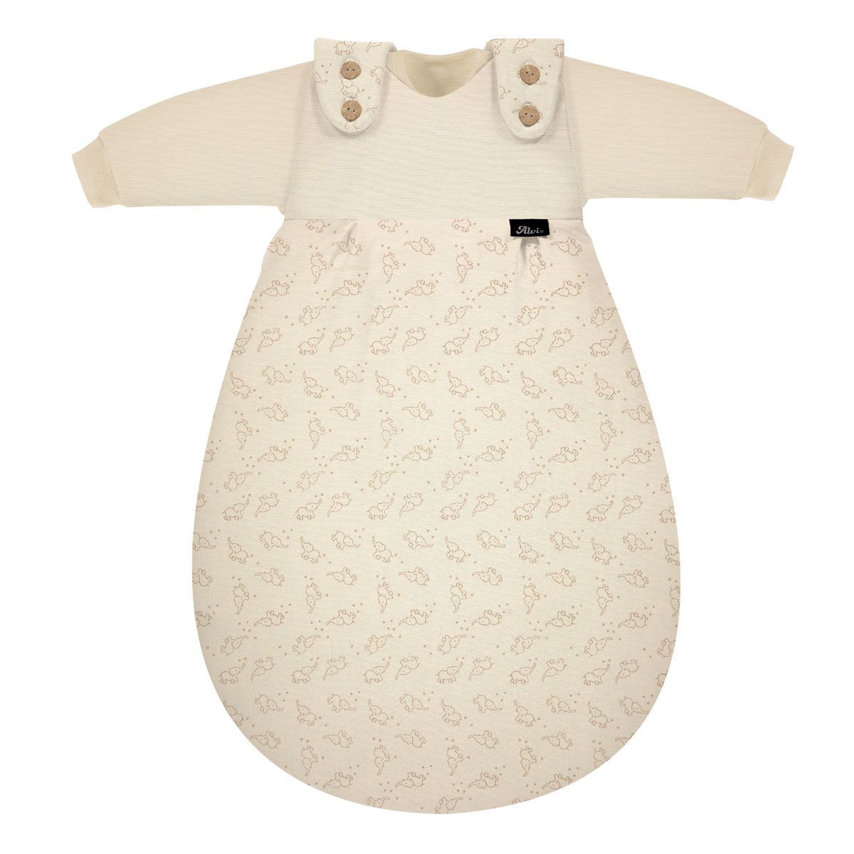 Alvi Baby Mäxchen BIO-Baumwoll-Jersey Starfant 013-6 - 3-tlg. Schlafsack - Größe wählen