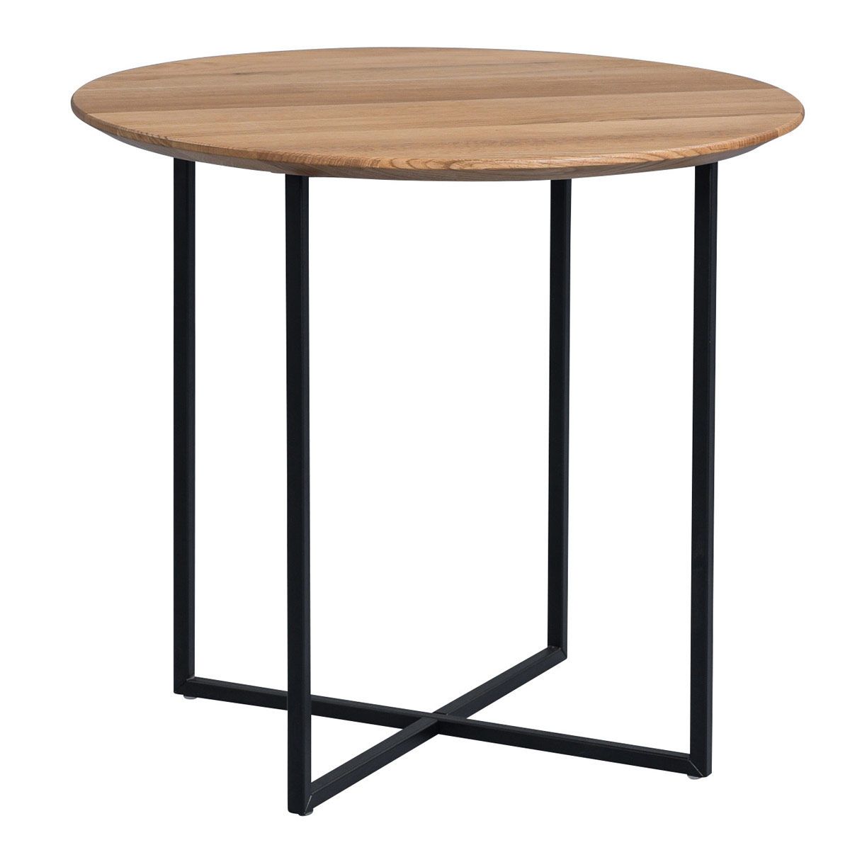 HomeTrends4You Couchtisch Keno 2 Wildeiche massiv | Gestell Metall schwarz