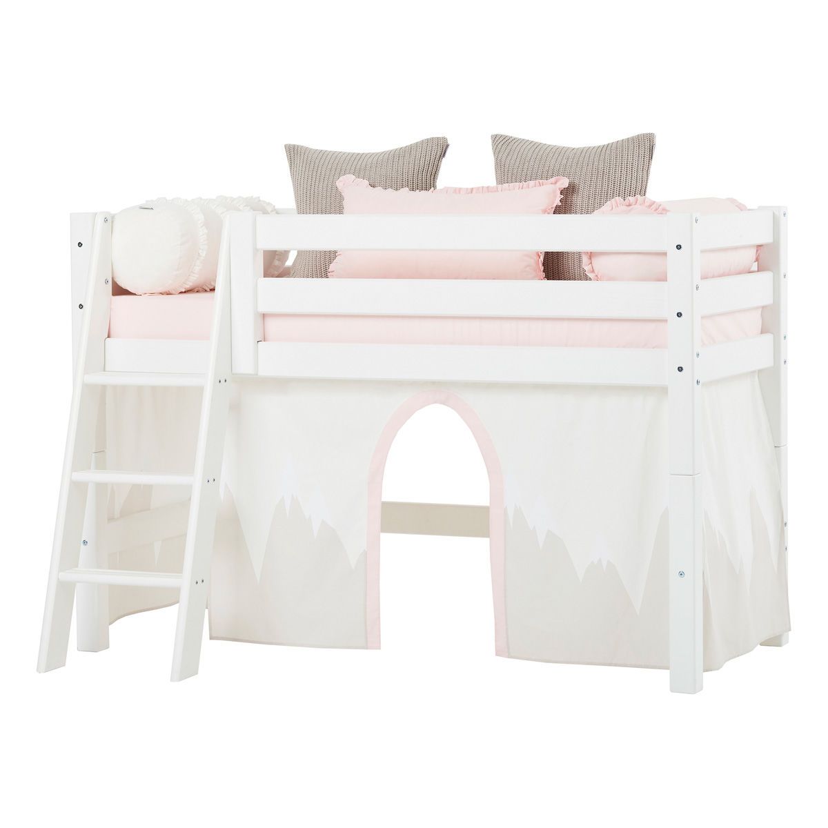 Hoppekids Vorhang-Set für halbhohes Bett 70x160 cm Dessin WINTER WONDERLAND - auch für Etagenbett