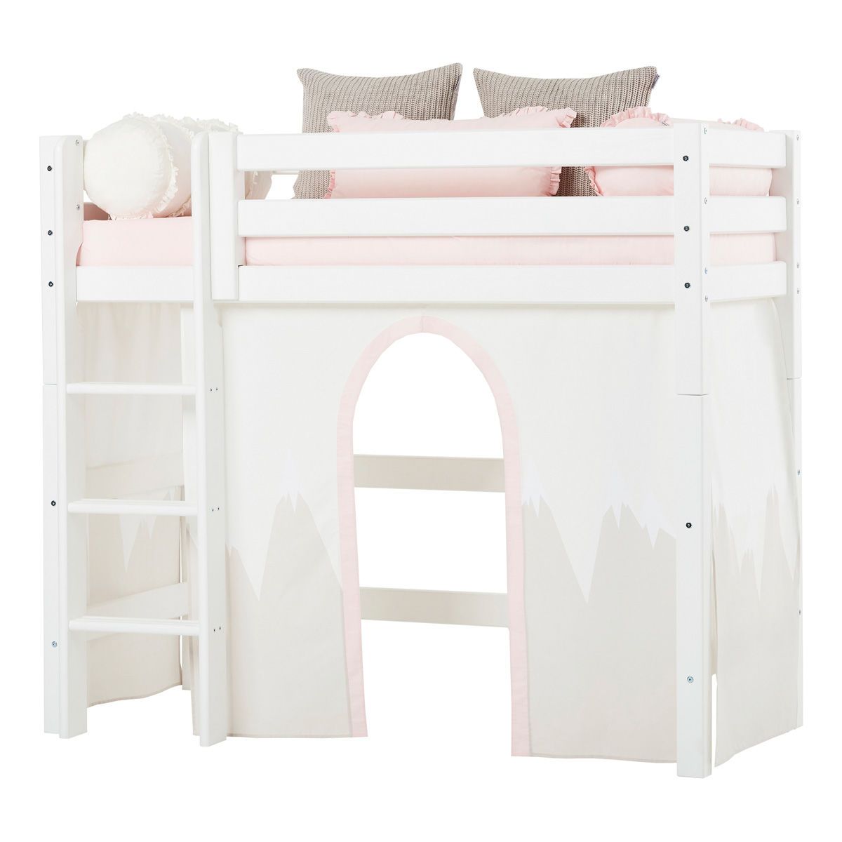 Hoppekids Vorhang-Set für mittelhohes Bett 70x160 Dessin WINTER WONDERLAND