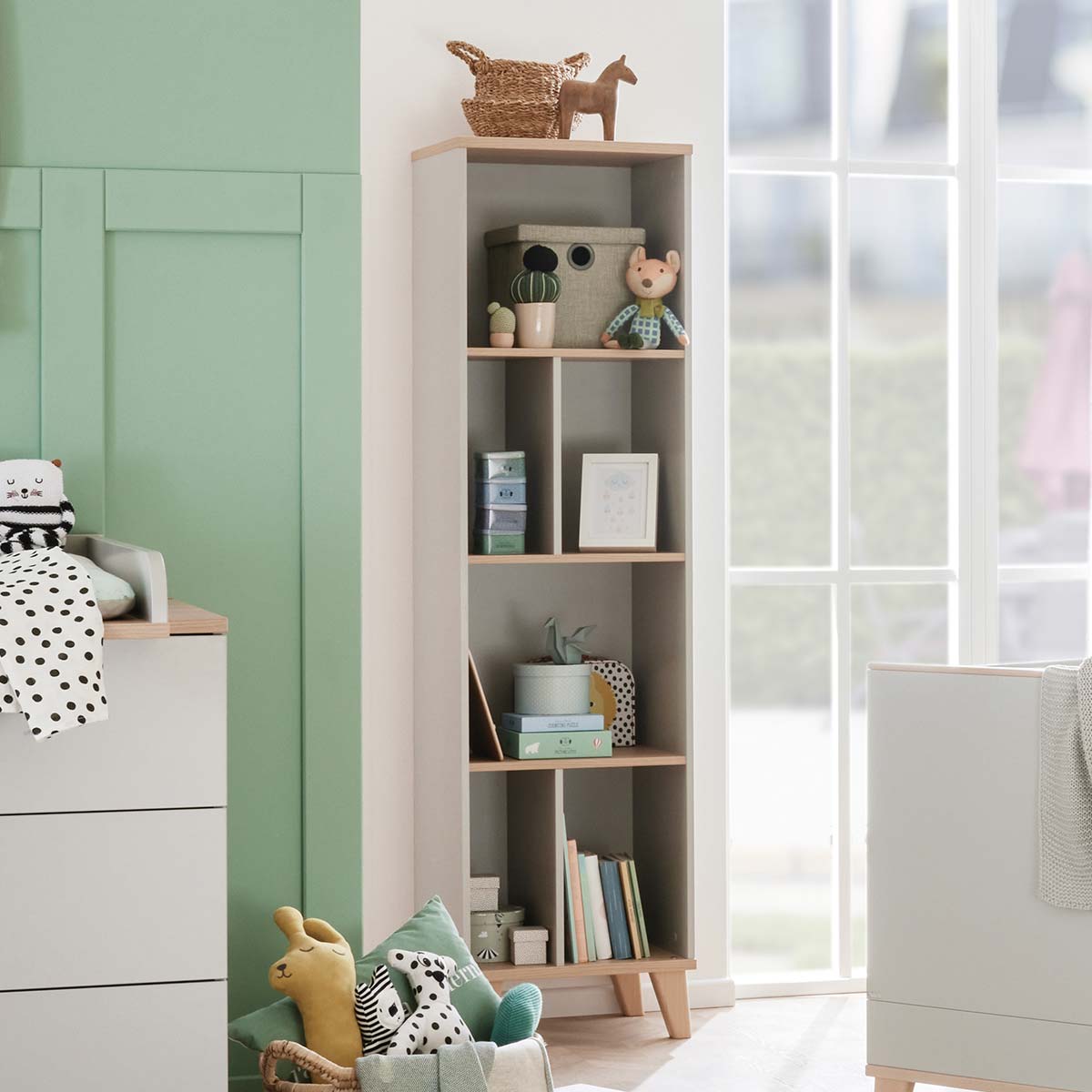Paidi Fiene Regal Hoch Kieselgrau/Scandinavian Wood