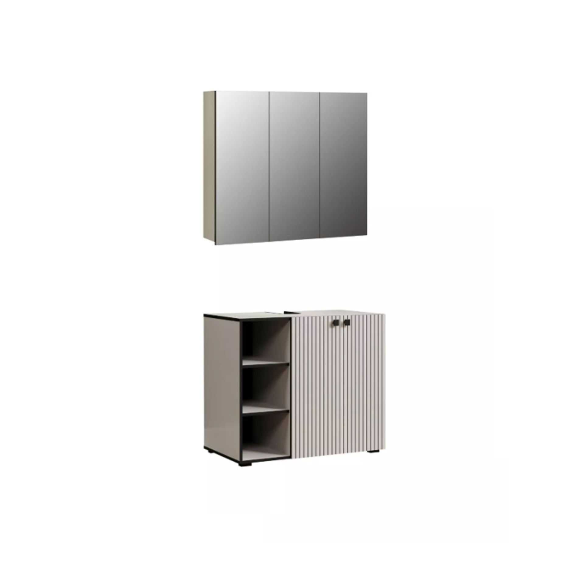 trendteam Pure Bliss Badmöbel-Set 2-teilig Kashmir Hellgrau