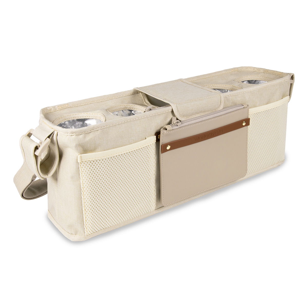 WonderFold isolierter Getränkehalter 4-Fächer - Beige