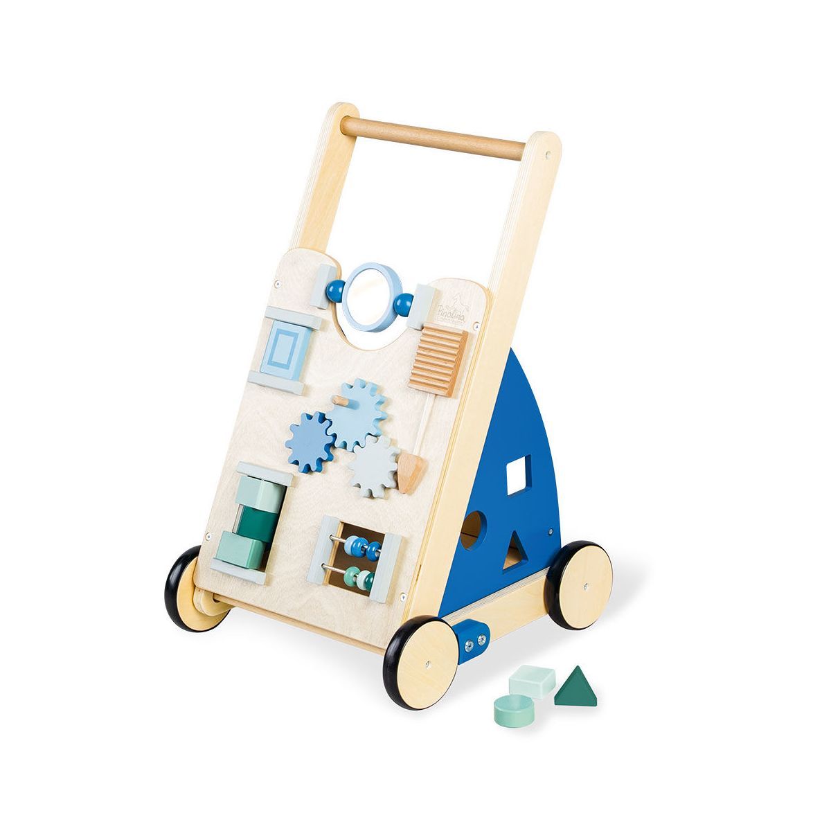 Pinolino Activity-Lauflernwagen Titus blau Buche teilmassiv - mit Spielmöglichkeiten