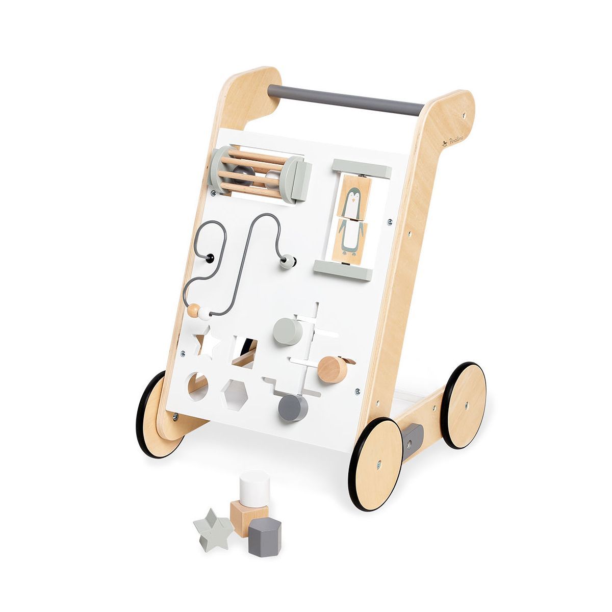 Pinolino Activity-Lauflernwagen Tino, weiß Linde teilmassiv - mit Spielmöglichkeiten