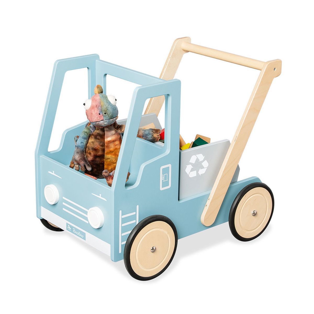 Pinolino Lauflernwagen Kipplaster Fred MDF - bunt und klar lackiert