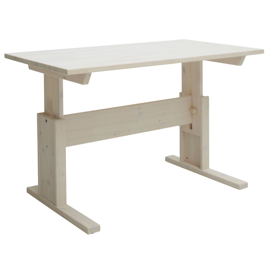 LIFETIME Schreibtisch 120 cm Kiefer whitewash 30255-01W, höhenverstellbar