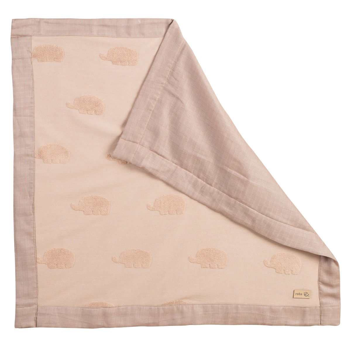 Roba Babydecke 80x80cm, Lil Elephant earth brown