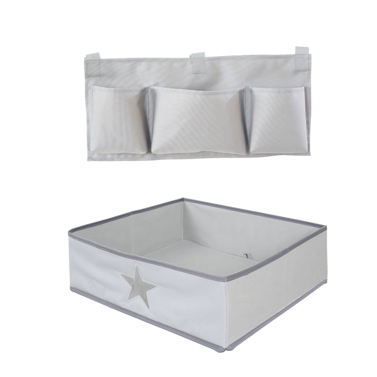 Roba Hochstuhl Organizer Set für alle BornUp/SitUp, Grau mit Sternen
