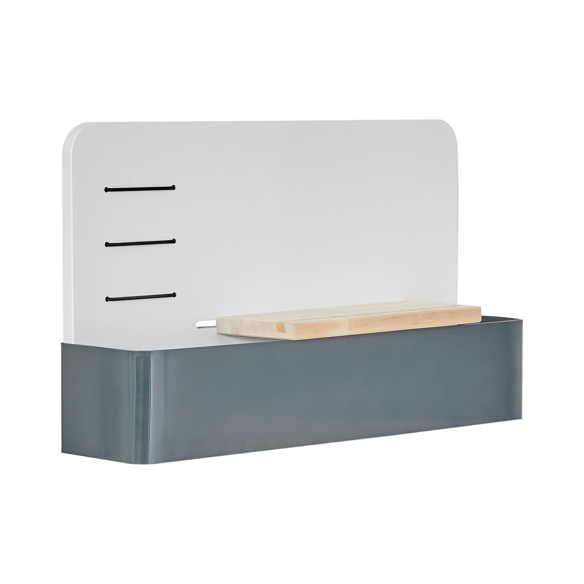LIFETIME Rückwand mit Tablet-Halter für Holzschreibtisch mit Schublade
