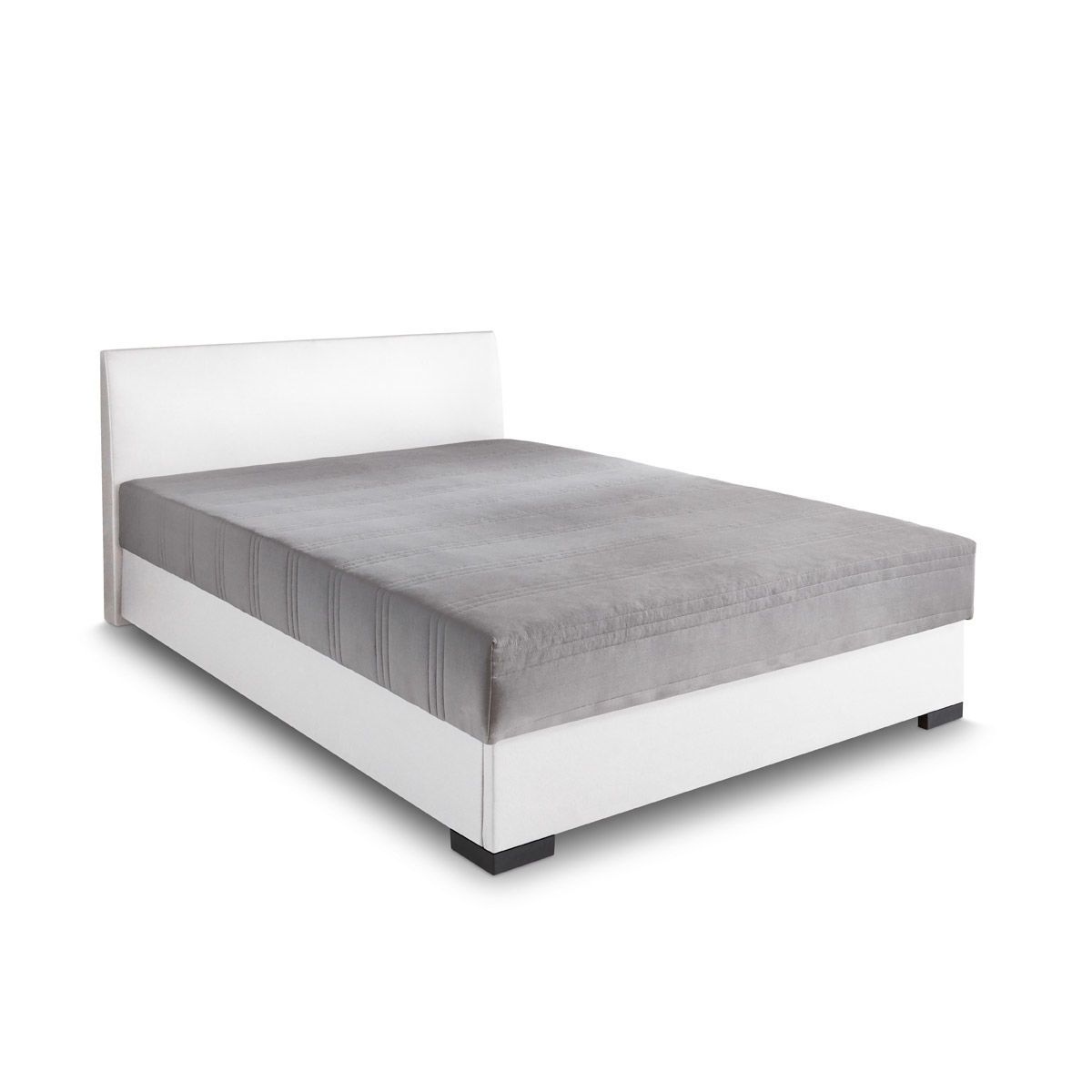 Relita Boxspringbett MELS weiß anthrazit 140x200 cm mit Federkernmatratze und Bettkasten
