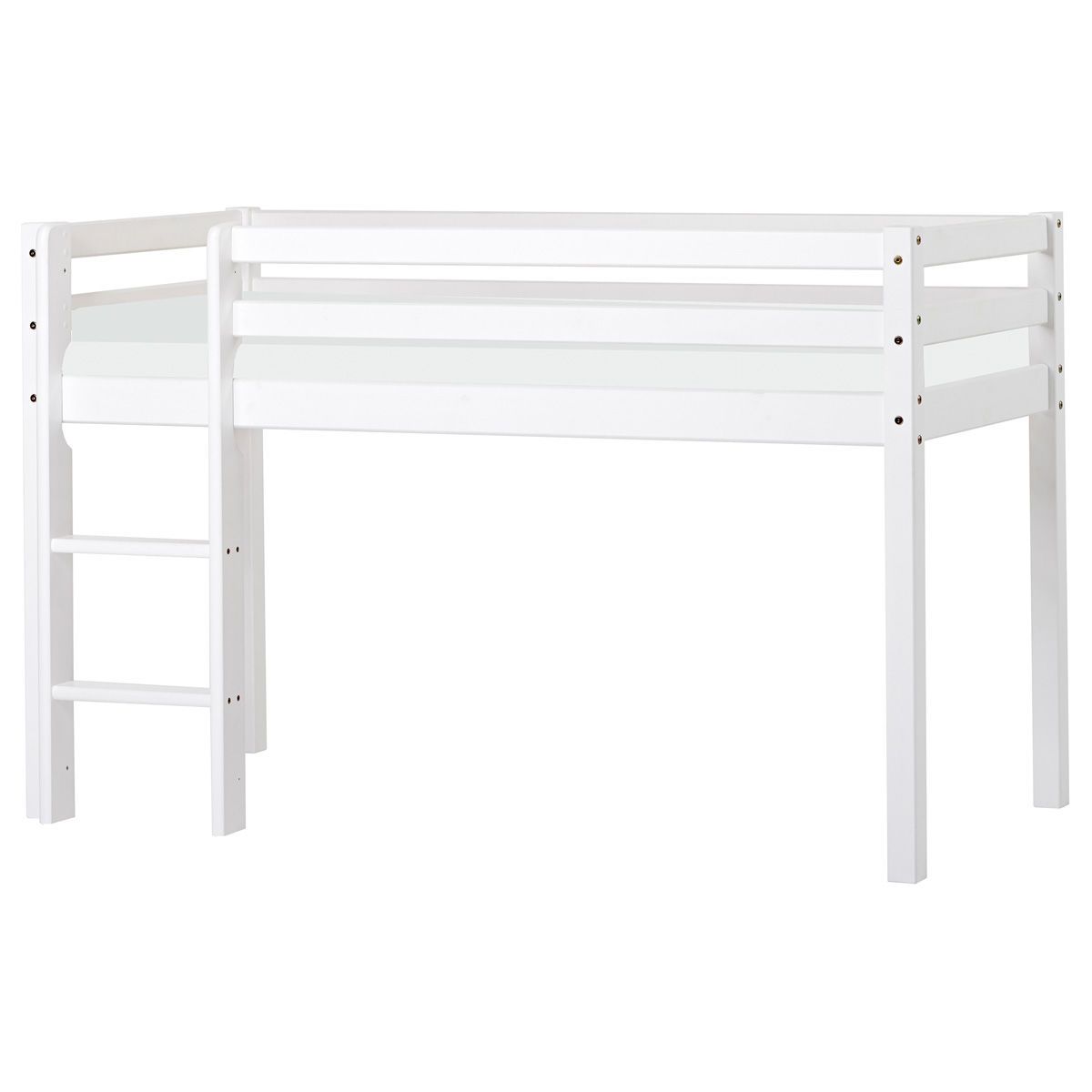 Hoppekids Halbhohes Bett ECO Dream 70x160 cm nicht teilbar | mit gerader Leiter