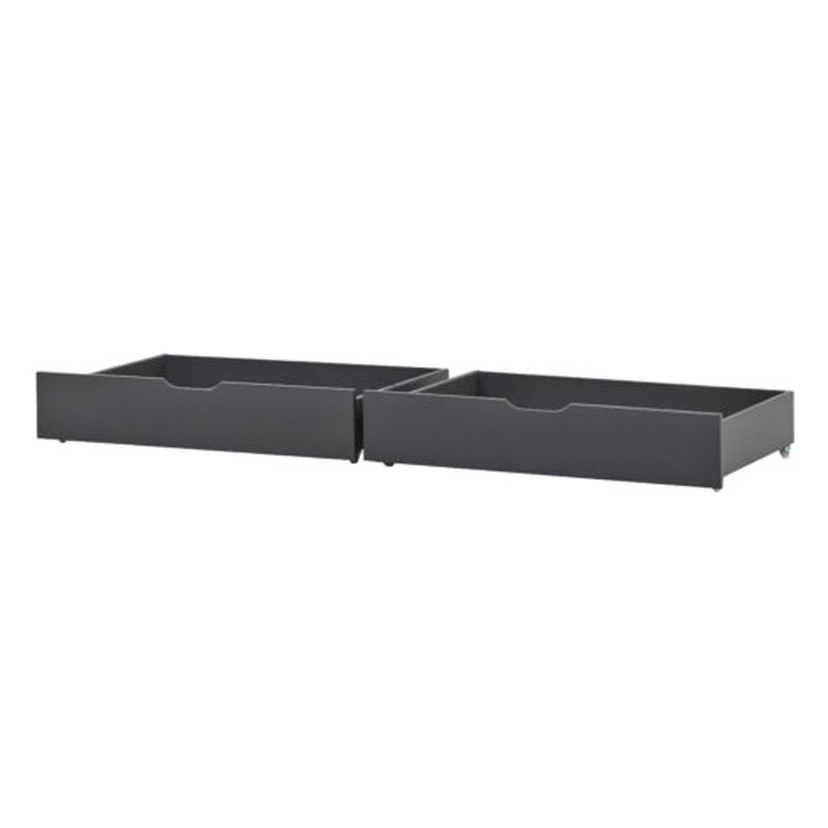 Hoppekids Schubkasten 2 Stück farbig mit Rollen | für 90 x 200 cm Bett