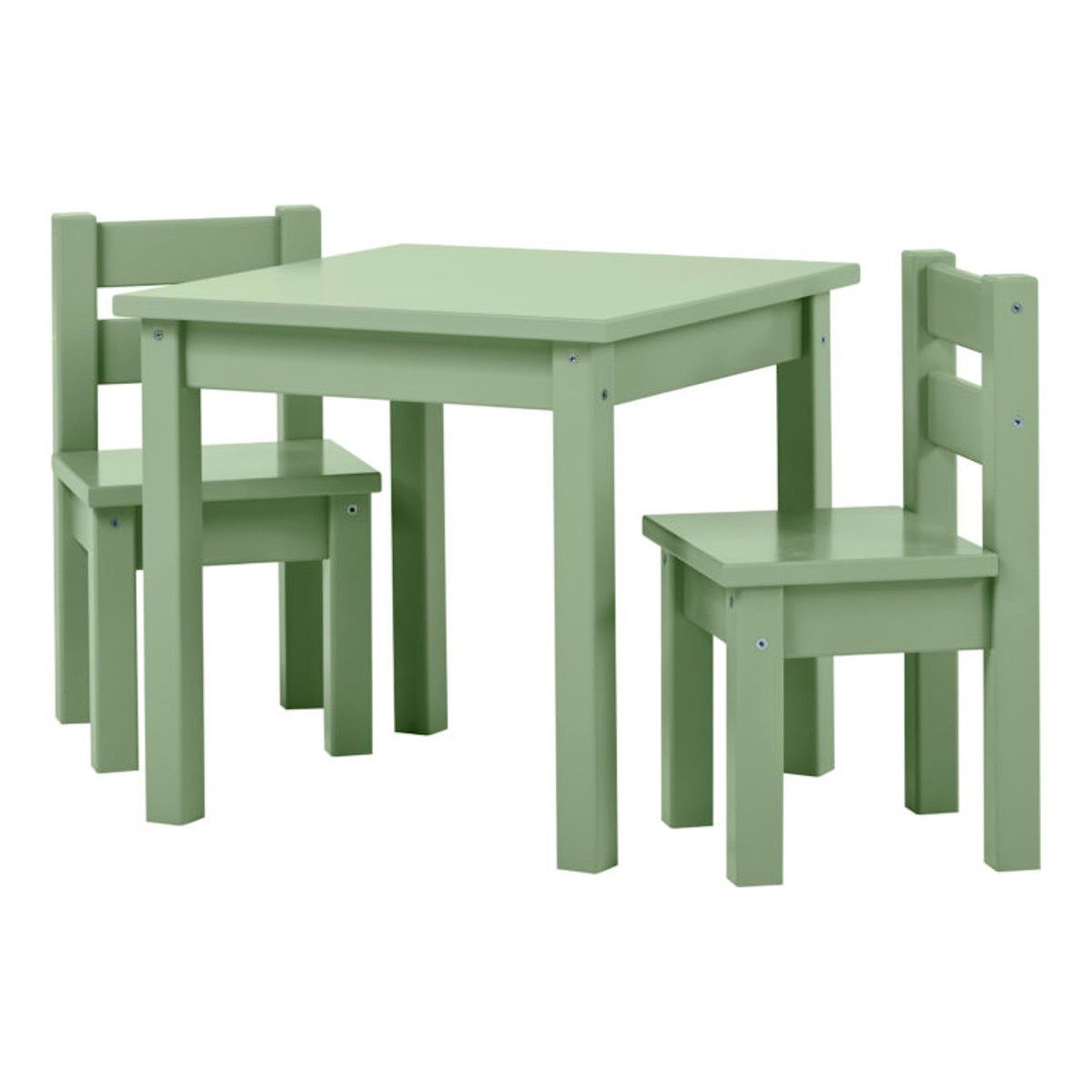 Hoppekids Sitzgruppe Mads pale green 2 Stühle, 1 Tisch