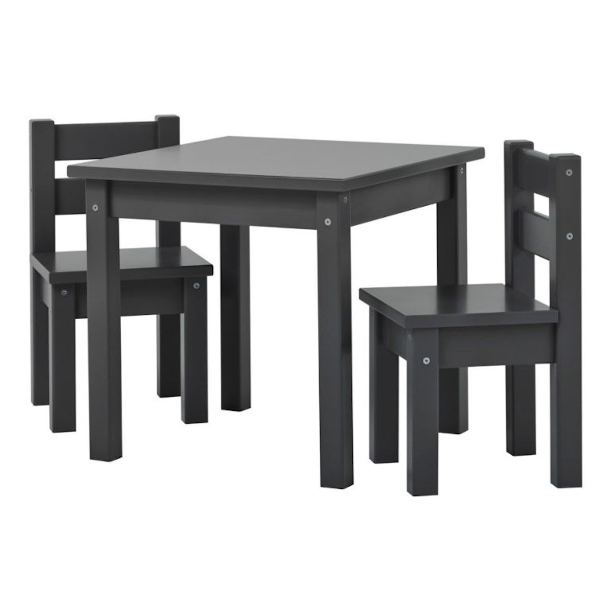 Hoppekids Sitzgruppe Mads smoked pearl 2 Stühle, 1 Tisch