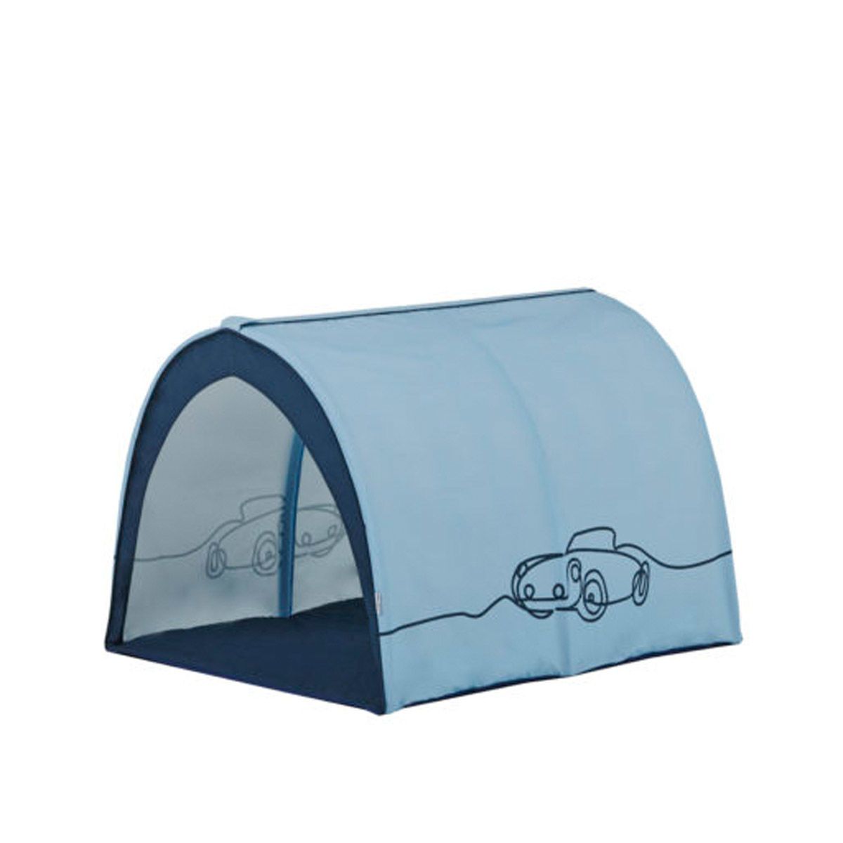 Hoppekids Spieltunnel Cars einzeln oder auf dem Bett nutzbar