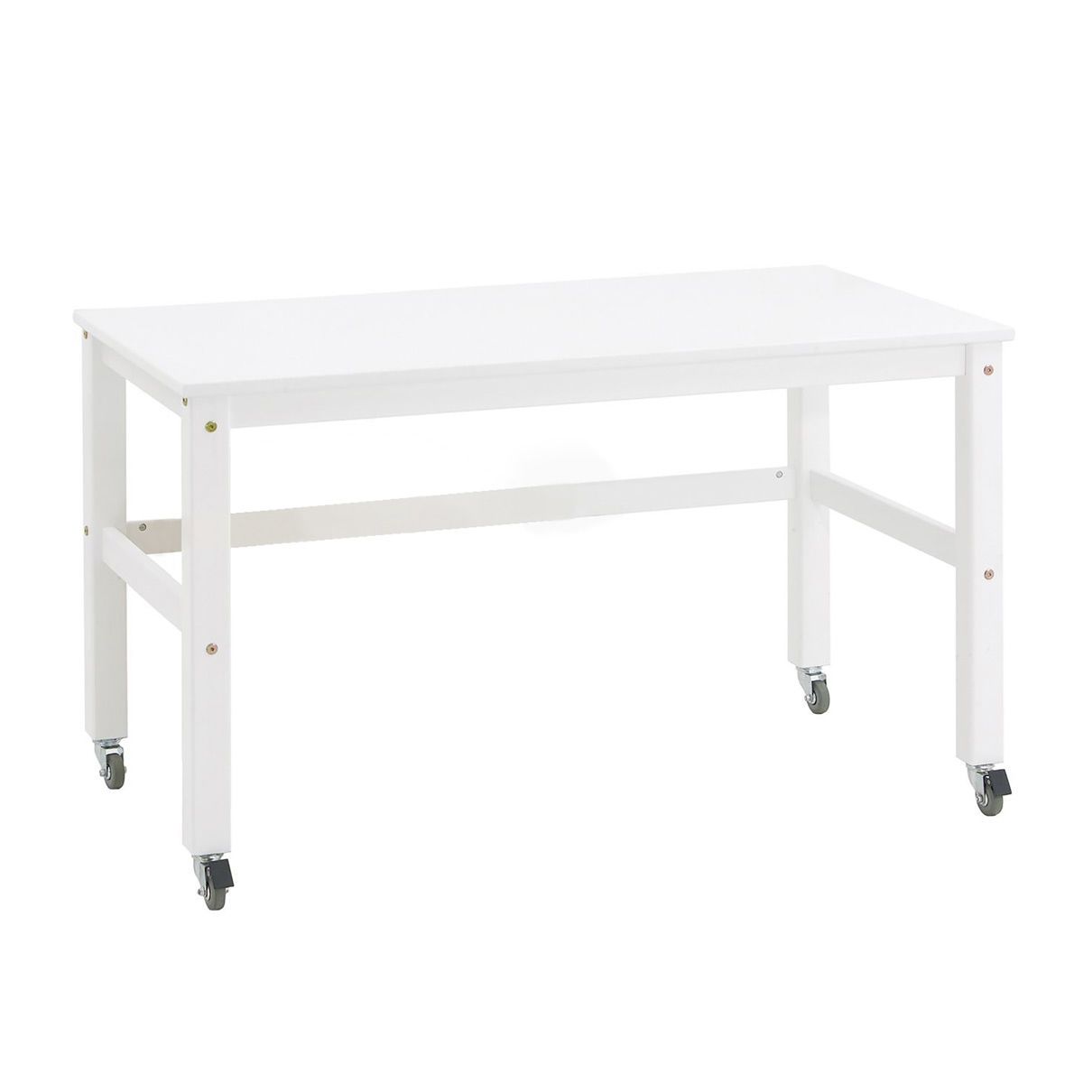 Hoppekids Schreibtisch Jonas - weiß auf Rollen, 115 x 62 cm