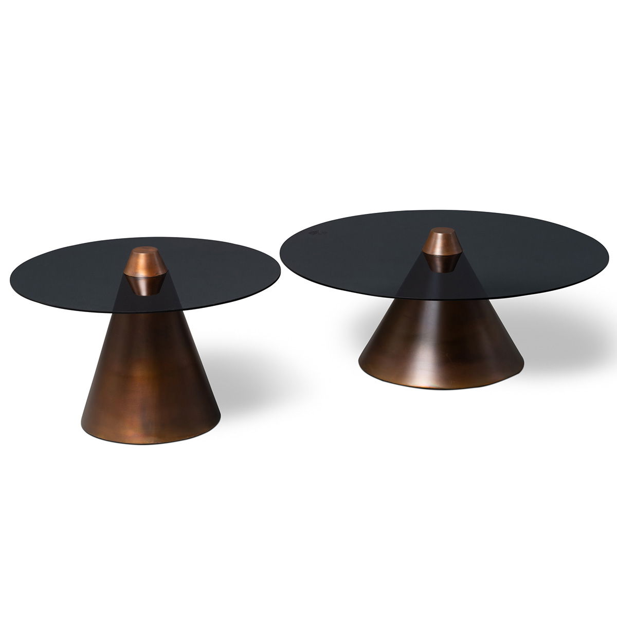 M2 Kollektion - Satztisch Lou 2er-Set, D=80cm H=29cm, D=60cm H=35cm