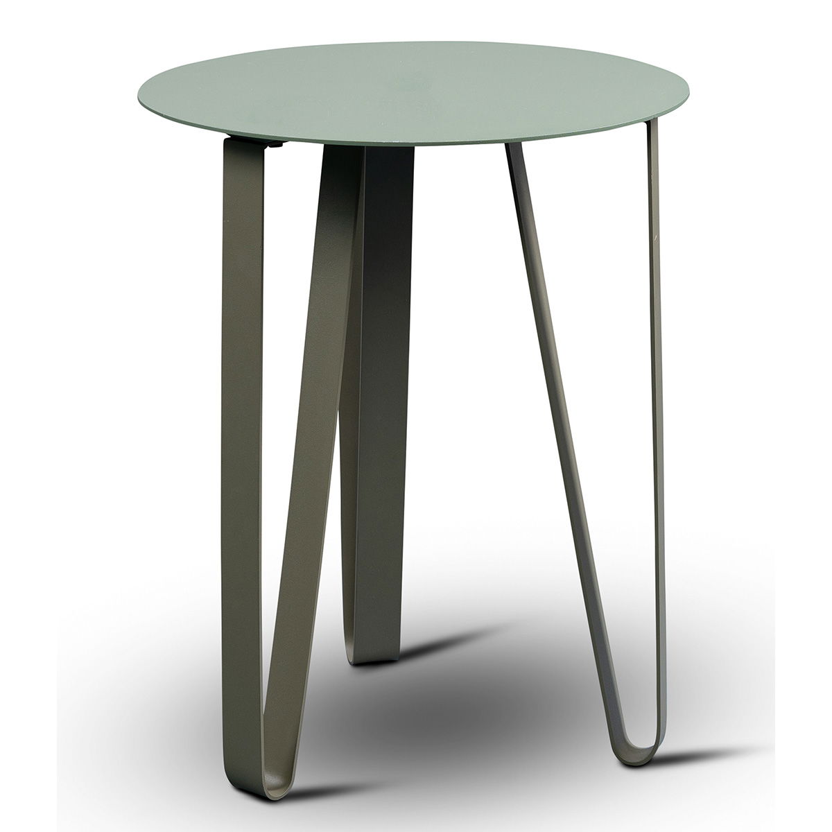 M2 Kollektion - Emil 1 Couchtisch Metall grün, H: 50cm D: 40cm